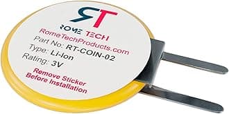 Rome Tech 3 Pack ML1220 Rechargeable Battery with Tabs for Toshiba Satellite A210 A215 A300 A665D C650 L305 L355 L355D