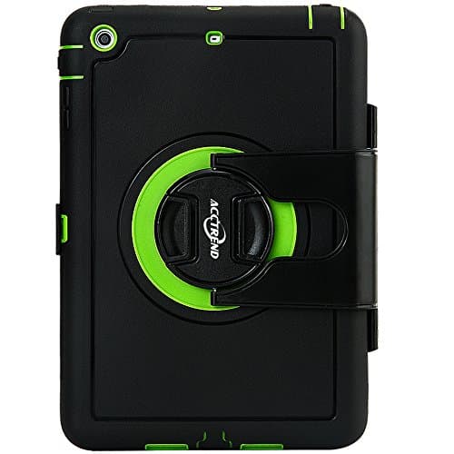 Acctrend Ipad Mini Case, Military Standard, Heavy Duty Case for Ipad Mini 1/2/3, Built in Screen Protector Black/green
