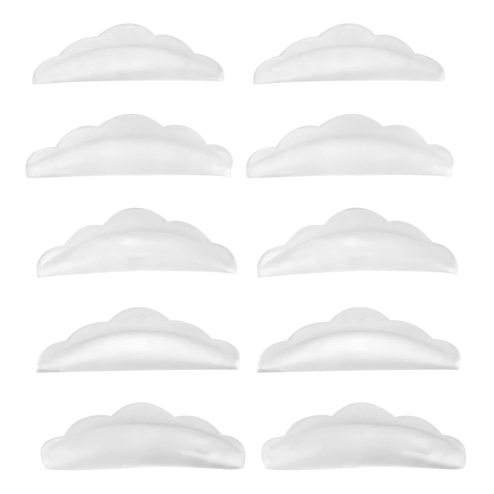 Lash Lift Shields Small Silicon Eyelash Pads 5 Pairs Rods Eyelashes Perming Curler Perm Pad Reusable Eyelash Shiled Lifting Makeup Beauty Tool Supplies for Women and Man Eyelash Extensions White