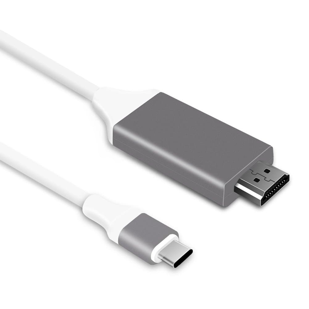 USB C to HDMI Cable 4K 30Hz, Type C Male to HDMI Male 6ft for MacBook, Chromebook, Dell XPS, HP Spectre, Surface Book 2, Acer Laptop and More