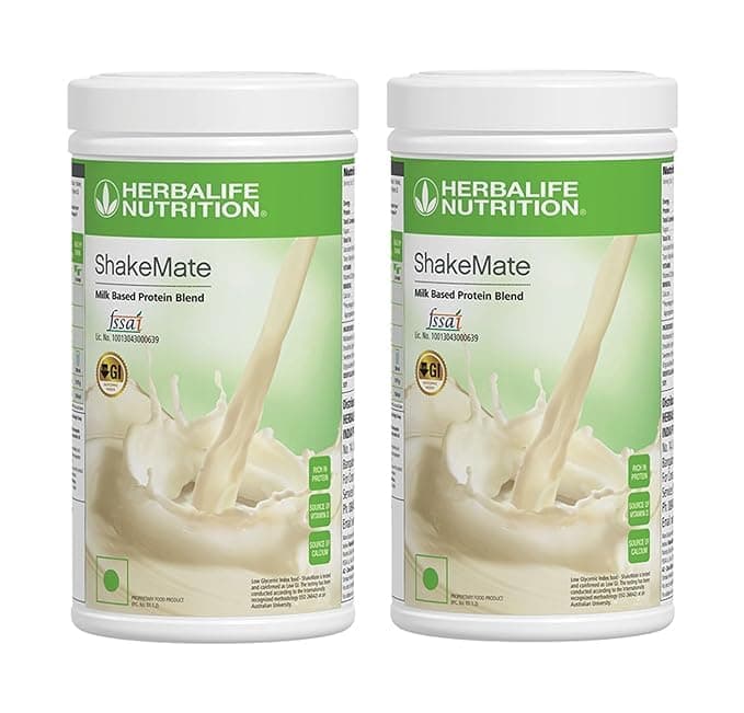 Shakemate Milk based protein blend powder-500g-2 Pack Plant-Based Protein (1000 g, VANILLA)