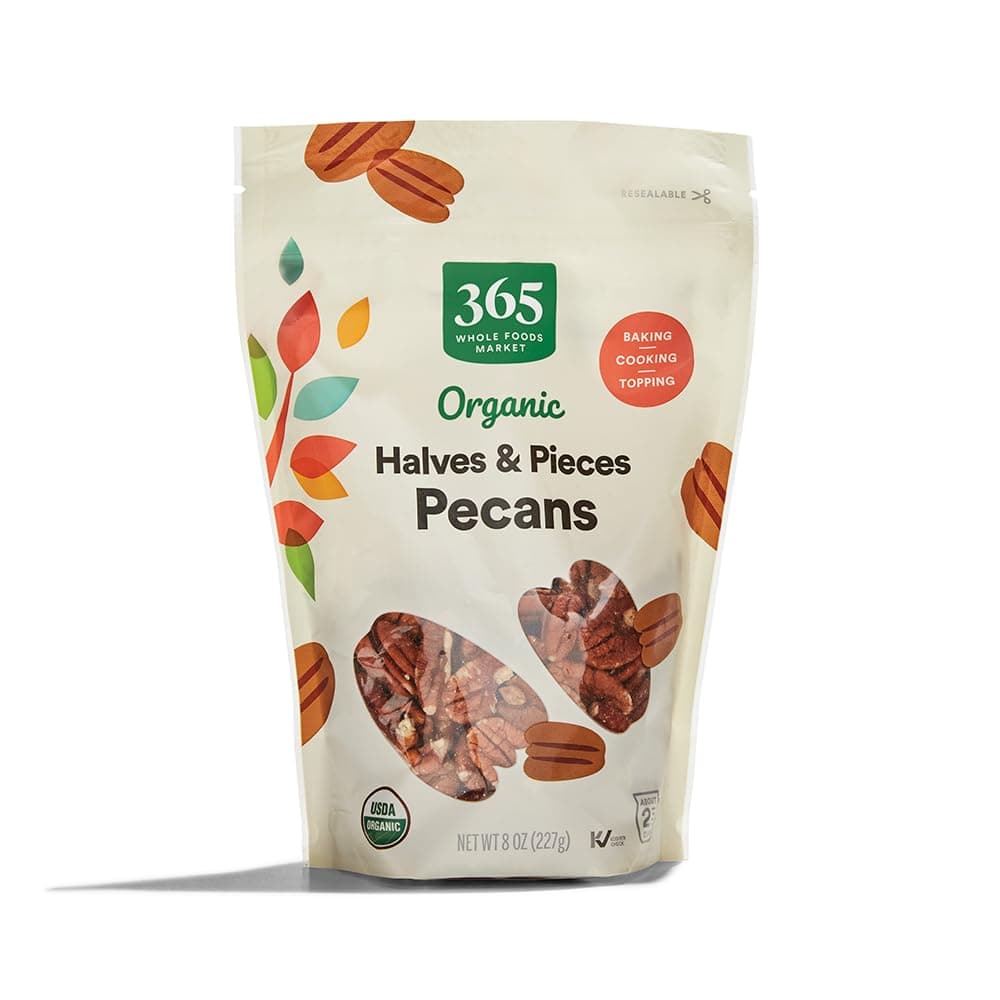 365 by Whole Foods Market, Organic Pecan Halves, 8 Ounce