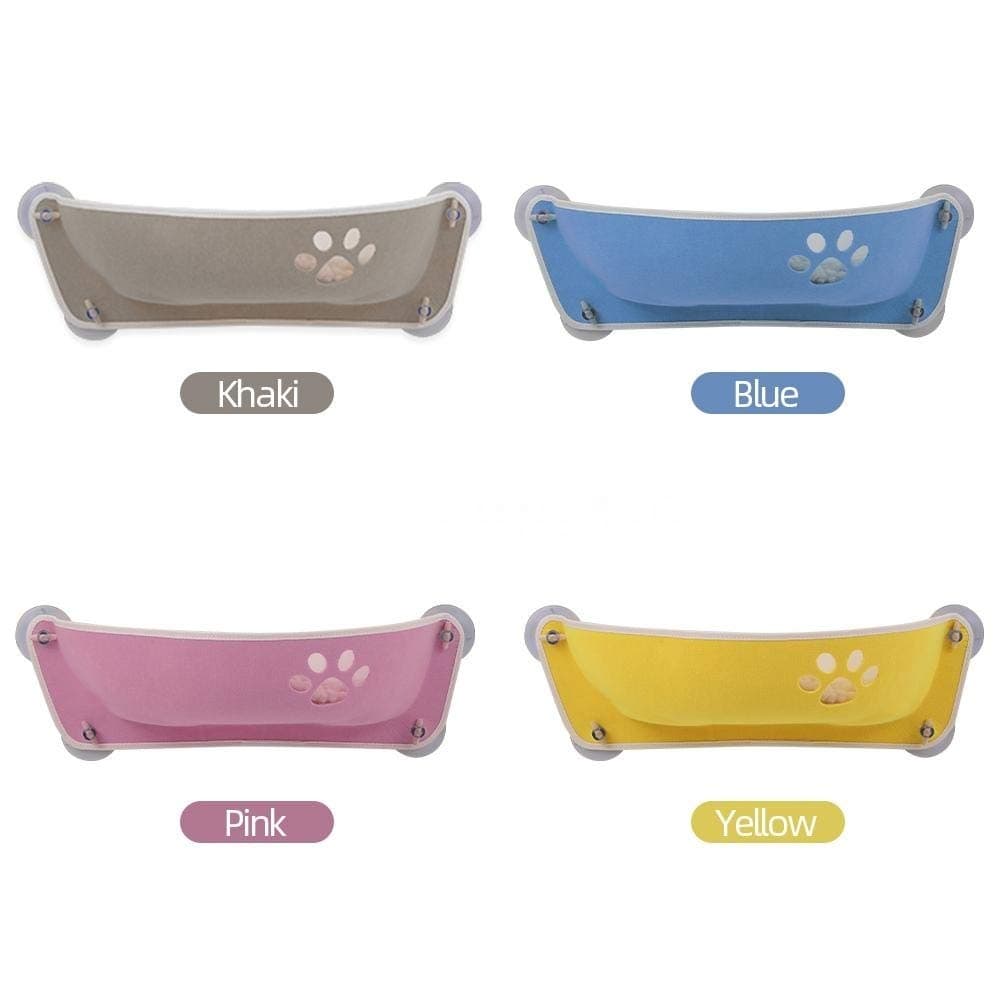 Big Big Shot Cat Pet Window Bed Cat Window Perch Cat Hammock Window Seat Cat Bed for Cats (Yellow)