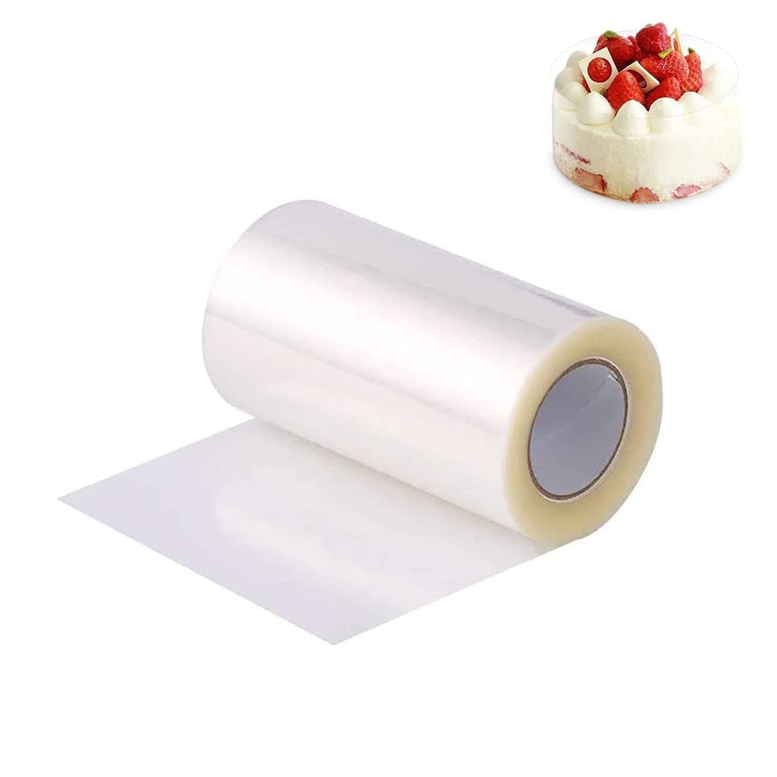 ZEACCT Cake Collars,Transparent Acetate Roll cheesecake collars Clear Acetate Strips Mousse Surrounding Edge, Clear Cake Sheets for Chocolate Mousse Baking Cake Decorating.(10cm x 10m)