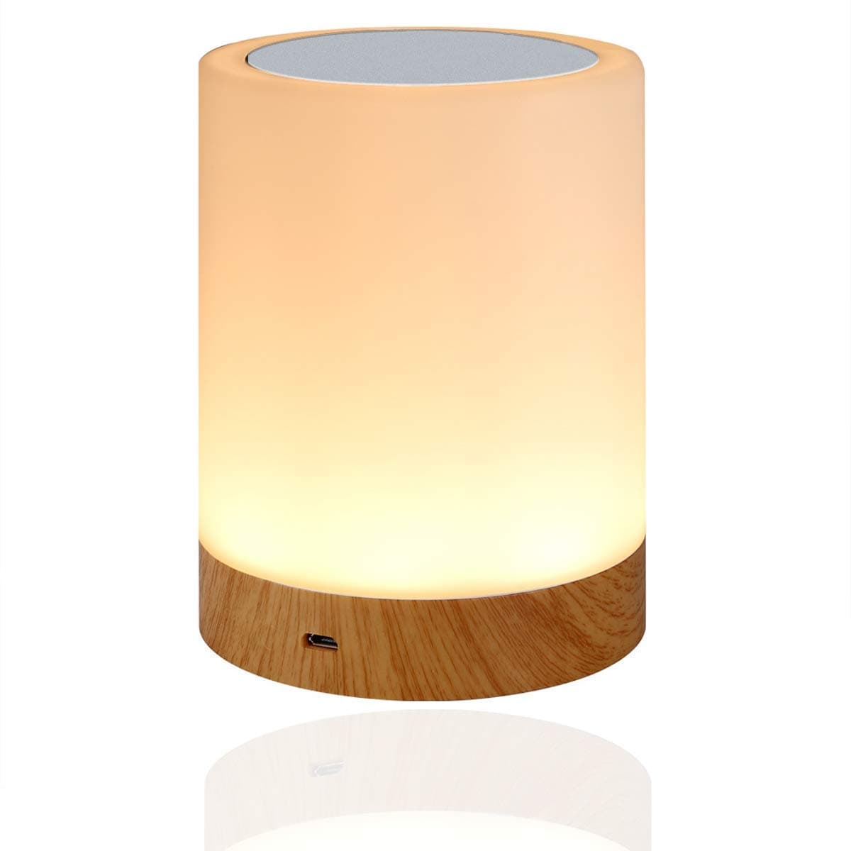 Foreita Bedside Table Lamp - Touch Control Night Lights for Kids Safety ABS+PP Eye-Protection LED Nursery Dimming Lamp Warm/Cool White Light & Colour Changing RGB for Kids [Energy Class A+]