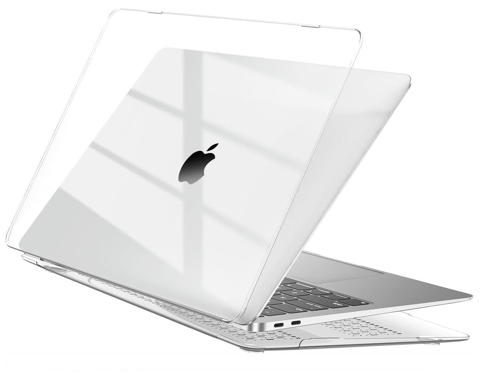 Case compatible for MacBook Air 13 inch M1 A2337 A2179 A1932 with Retina Display, 2021 2020 2019 2018 Release, Plastic Hard Shell, Smooth Shiny Surface, Crystal Clear