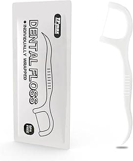 300 Count Dental Flossers Each Individually Wrapped, Floss Singles Bag, Travel Hotel Restaurant Office Car Dental Floss, Floss Picks Oral Care Teeth Clean Flat Wire