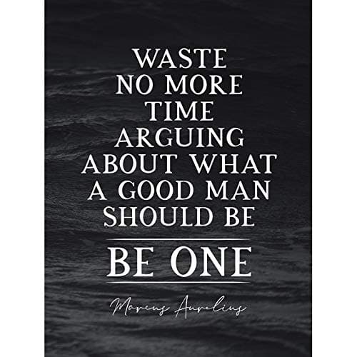 Artery8 Slate Quote Marcus Aurelius Good Man Be One Unframed Wall Art Print Poster Home Decor Premium