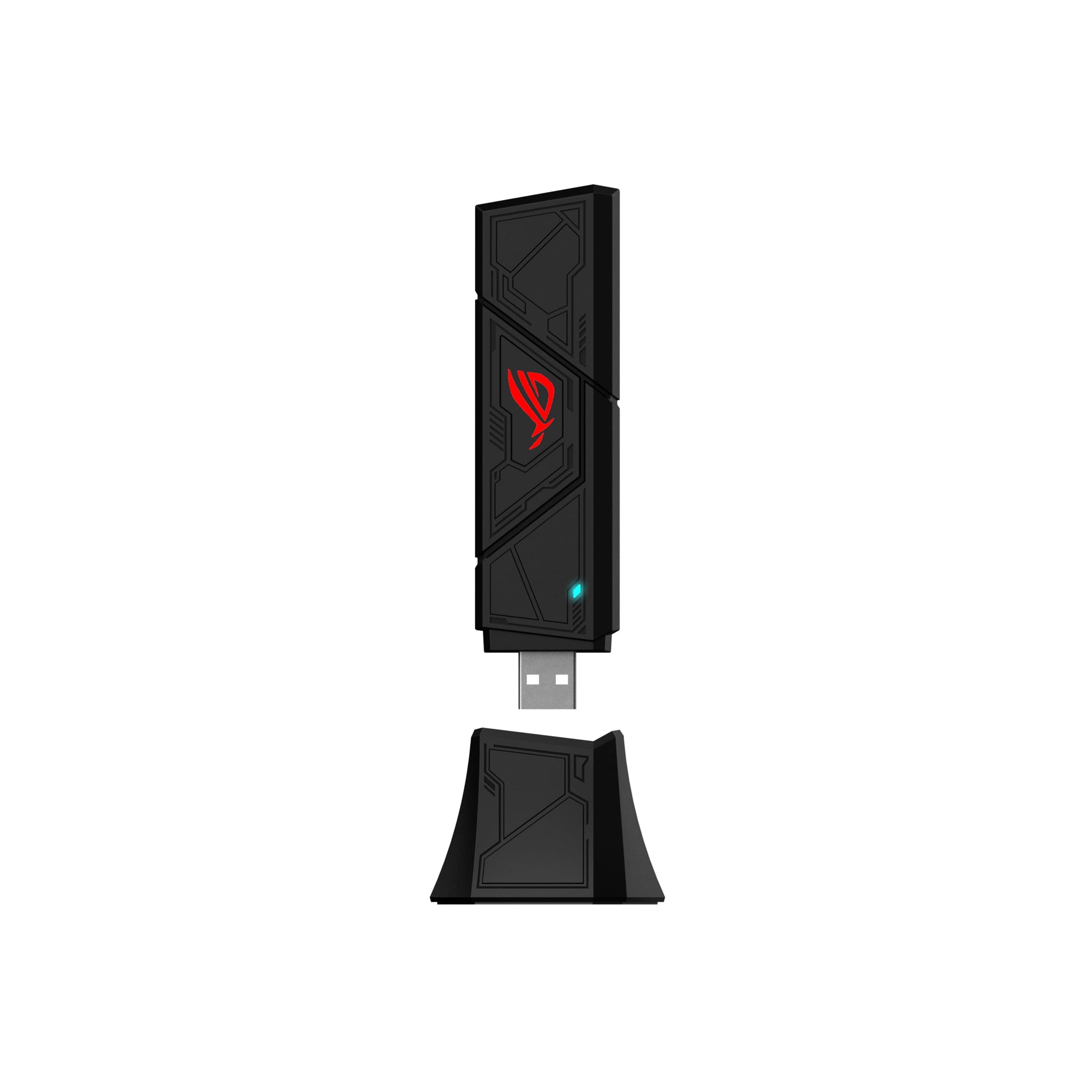 ASUS ROG USB-BE92 Tri-Band BE6500 WiFi 7 USB Adapter, 6GHz Band, Support 4096-QAM, Multi-Link Operation (MLO), Compatible with Type A and C, WPA3 Network Security