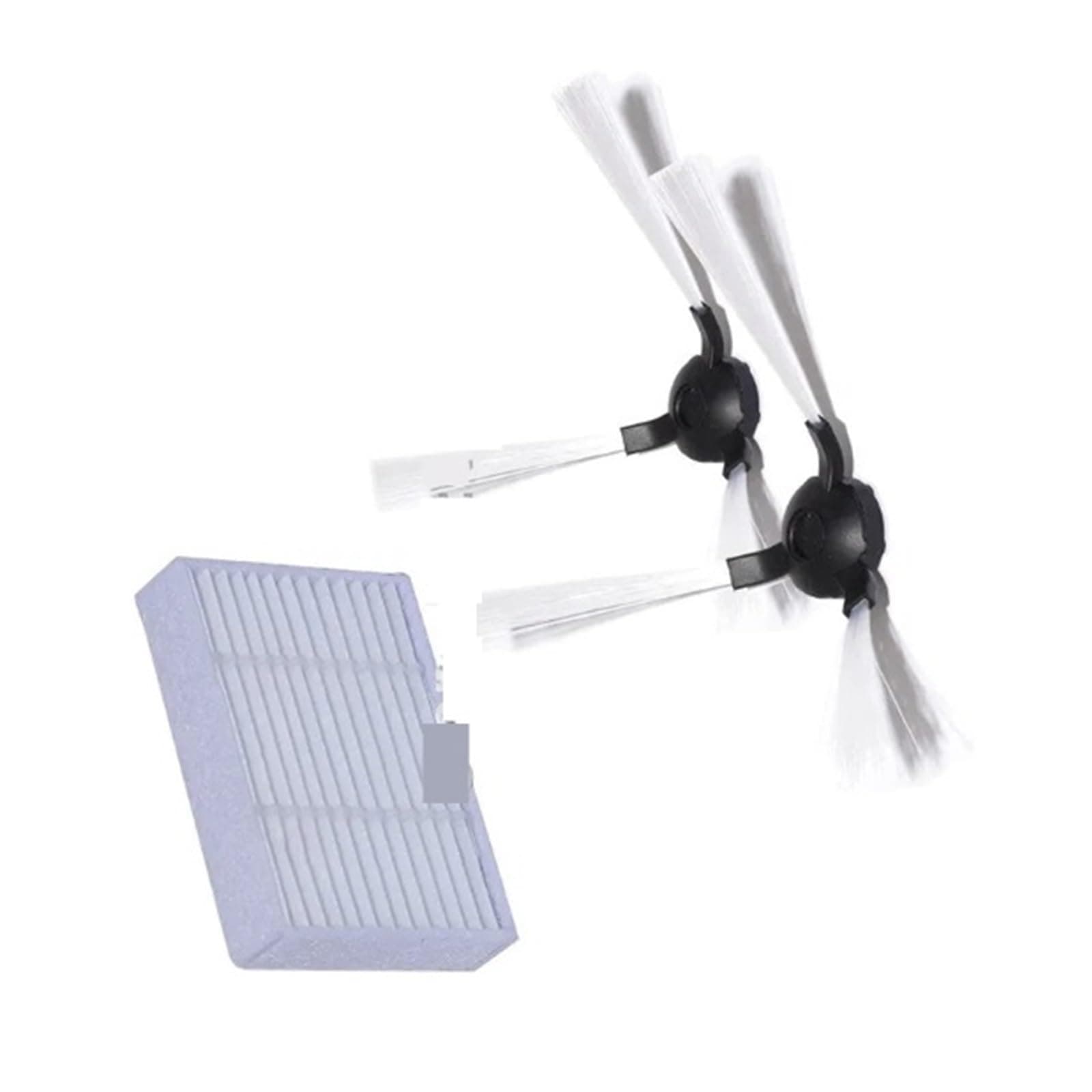 Robotic Vacuum Cleaner Parts Accessory，2 Pieces Side Brush And 2 Pieces HEPA Filter，Compatible For RolliBot BL618 Robotic Vacuum Cleaner
