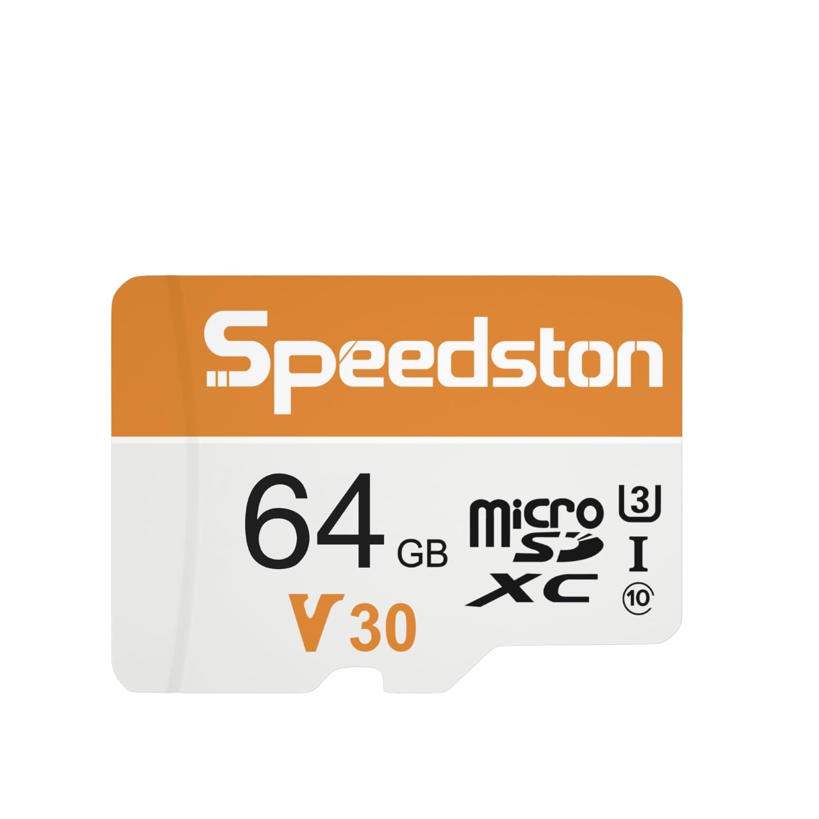 64GB Video Pro Micro SD Memory Card 90MB/s 4K Surveillance Security Camera Action Camera Drone UHS-I U3 V30 Class 10 with Adapter