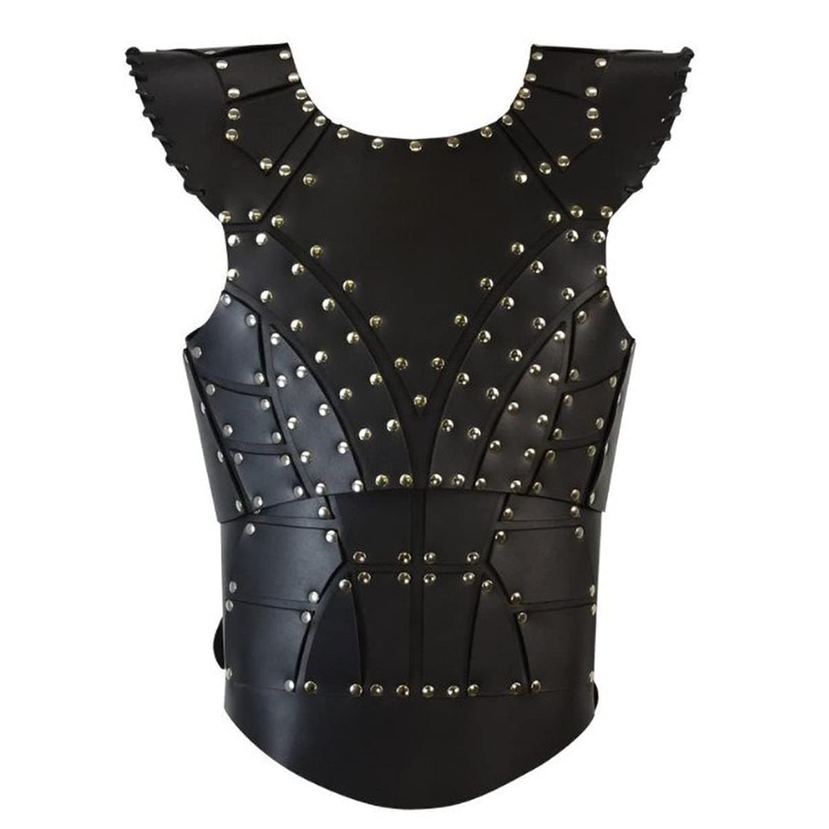 Medieval Leather Vest Armor Adjustable Retro Vest Leather Armor with Rivet Steampunk Medieval Dark Rogue Warrior Armor Cuirass Viking Knight Cosplay Costume