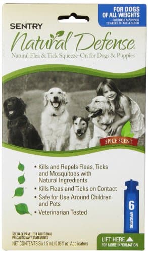 Natural Defense Sentry Dog One Size Flea and Tick Squeeze-On, Fits All