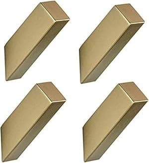 YJ YANJUN Towel Hook Gold 4 Pack Brushed Gold Wall Hooks Stainless Steel Coat Hooks for Wall
