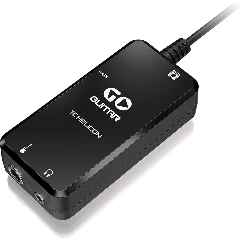 GO GUITAR Portable Guitar Interface for Mobile Devices | Record Quality Audio Directly to iOS, Android, Mac and PC Devices | Black