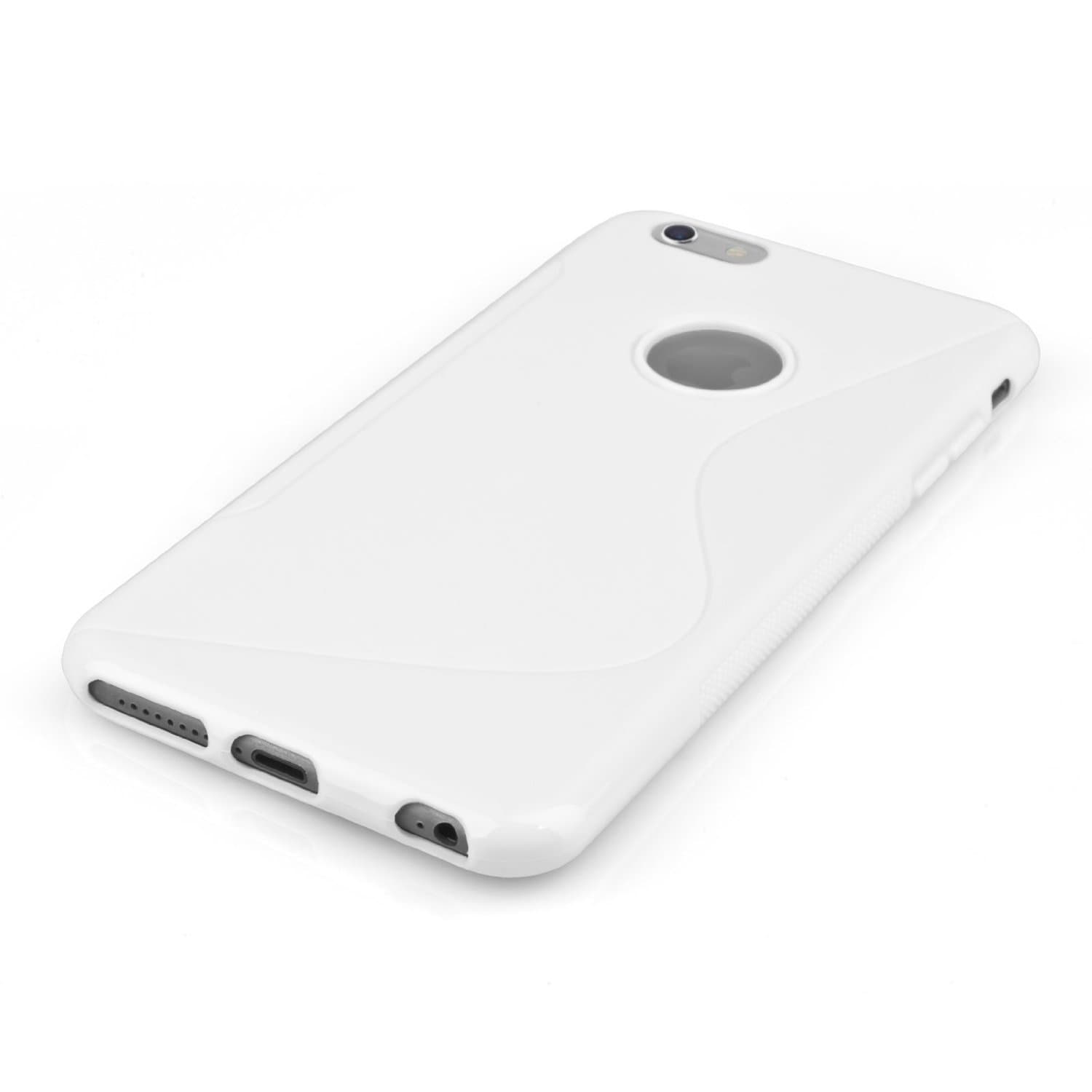 iPhone 6 plus case: S-curve Anti-Skid TPU Gel Soft Case Protective Cover For iPhone 6 Plus 5.5 inch - White Color