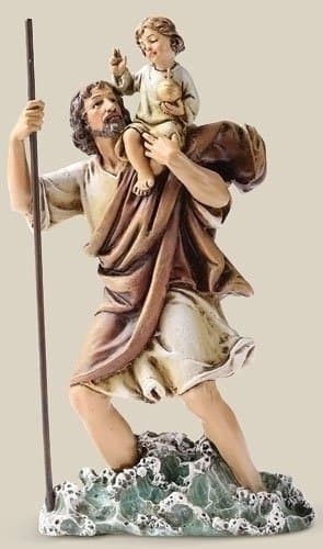 6 Inch Saint Christopher Statue Figurine Catholic Gift by Not Just an Empty Box
