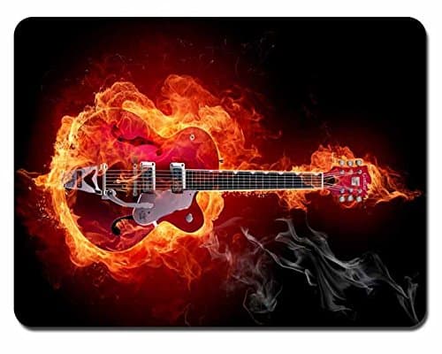 Mousepads of Guitar Background Pattern Soft Silicone Durable Optical Computer Mouse Mat Rectangular Pads Size 220mm180mm2mm