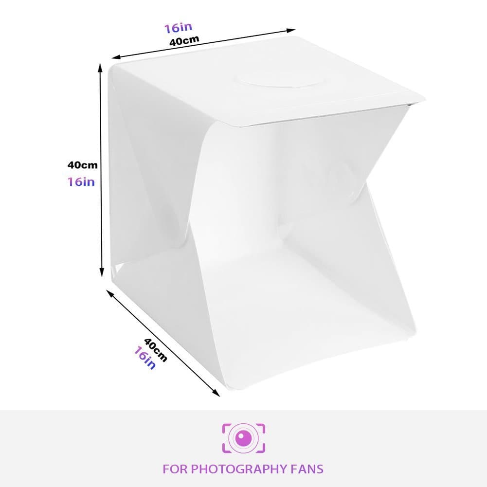 Large Size 16" x 16" Table Top Photography Studio with Portable Bag, DIY Photo Studio Portable Photography Lighting Box