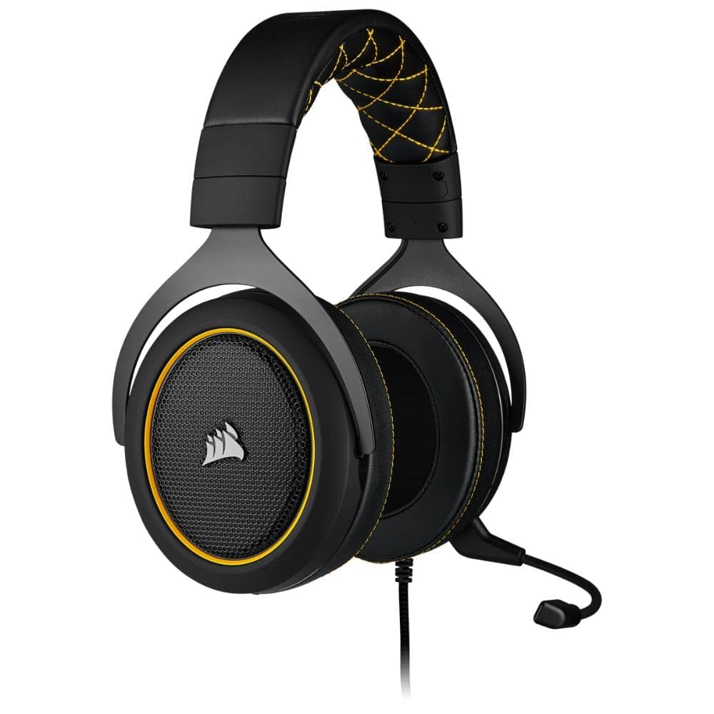 Corsair Hs60 Pro – 7.1 Virtual Surround Sound Pc Gaming Headset W/Usb Dac - Discord Certified Headphones Compatible With Xbox One, Ps4, And Nintendo Switch Yellow
