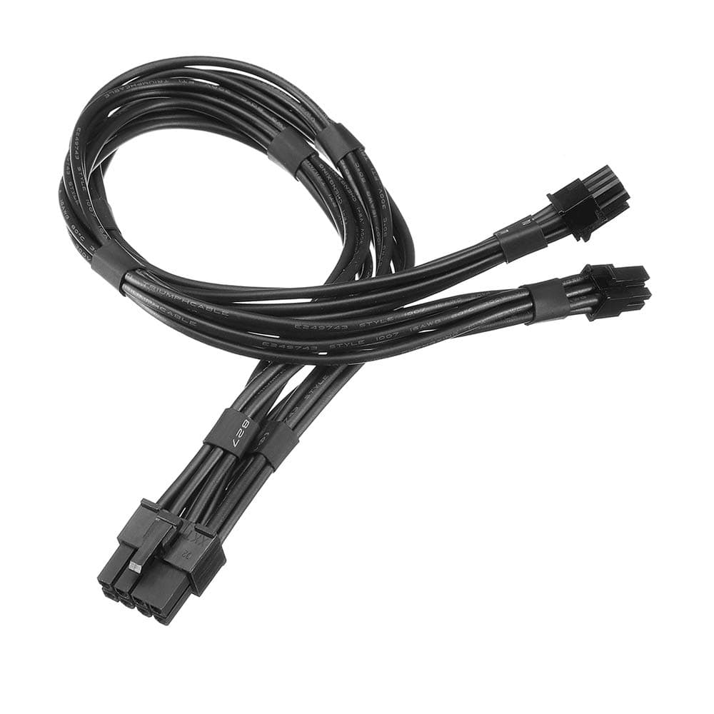 Dual Mini 6 Pin to 8 Pin PCI-e Y Splitter Power Adapter Cable for Mac Pro Video Card Power Cable 30CM