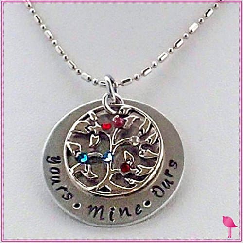 "Yours Mine Ours" Family Tree Necklace