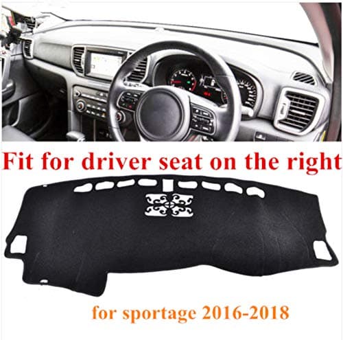 RHD Dashboard Cover, Non slip Mat Car Dashmat Pad Fit for Sportage 2016-2018