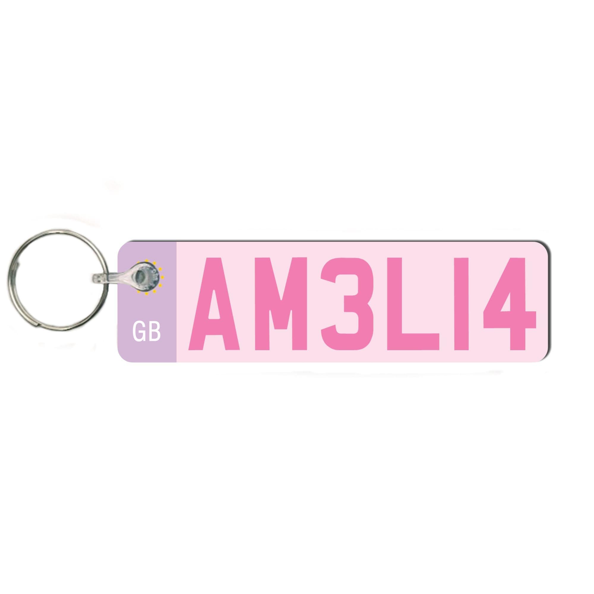 Custom License Plate Keychain - Personalised Number Plate Keyring - Mini Number Plate Key Ring - Name Plate Keychain - Just Passed Milestones
