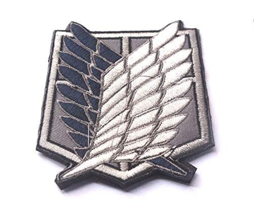 OYSTERBOY Attack on Titan The Survey Corps/Training Corps/Garrison/Military Police Symbol + Colossal/Attack/Jaw/Armored/War Hammer Well Made Applique Embroidered Patch (Survey Corps (Hook Backing))