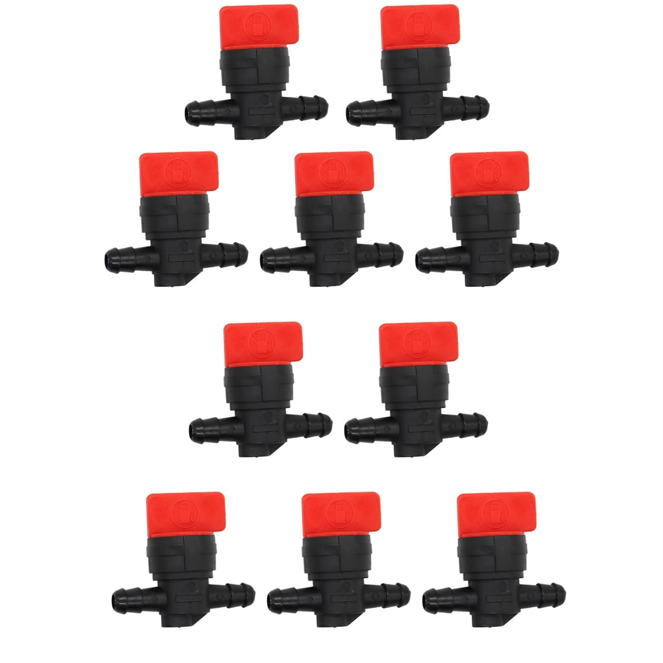 698183 (10) 1/4" Inline Fuel Shut Off Valve Fuel Cut Off Valve Straight Gas Valve Compatible with Briggs and Stratton 494768 697947 698183