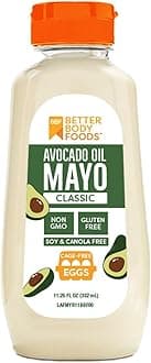 11.25 Ounce Avocado Oil Mayonnaise Squeeze Bottle, Gluten Free Non-GMO Avocado Mayo Spread Made with Cage-Free Eggs, Keto & Paleo