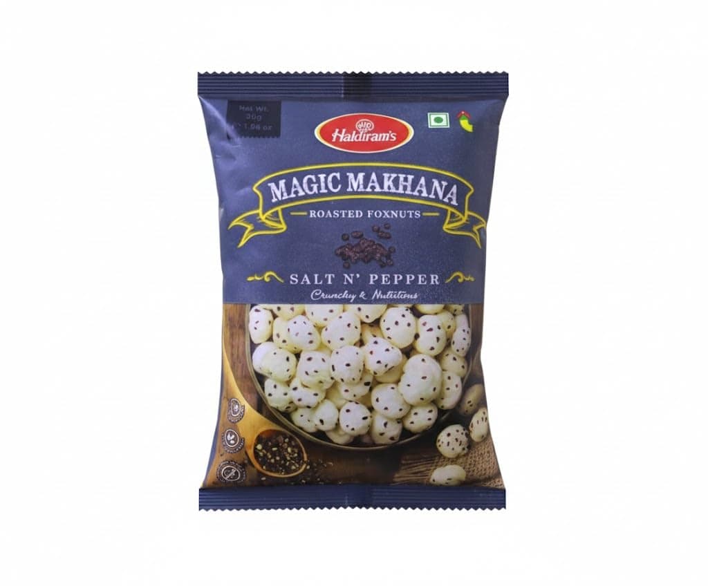 Magic Makhana Roasted Foxnuts Salt and Pepper Snack 30g