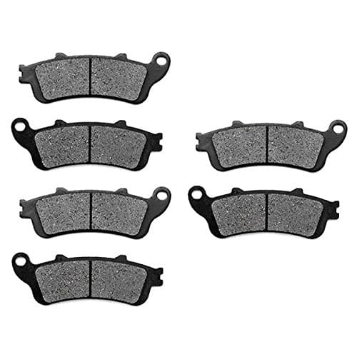 KMG Front + Rear Brake Pads Compatible with 2002-2008 Honda VTX 1800 R - Non-Metallic Organic NAO Brake Pads Set