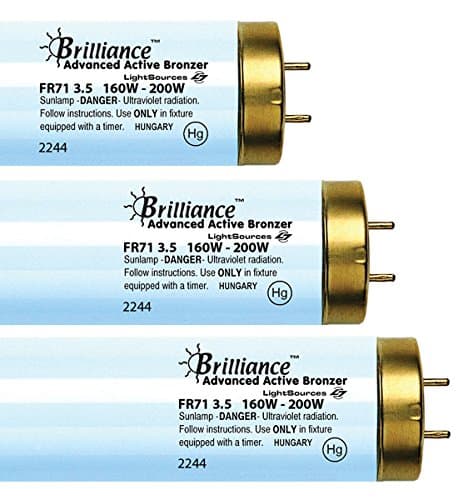 Brilliance Advanced Euro Active Bronzer FR71 VHO 160W-200W Bi Pin Reflector Tanning Lamp (20)