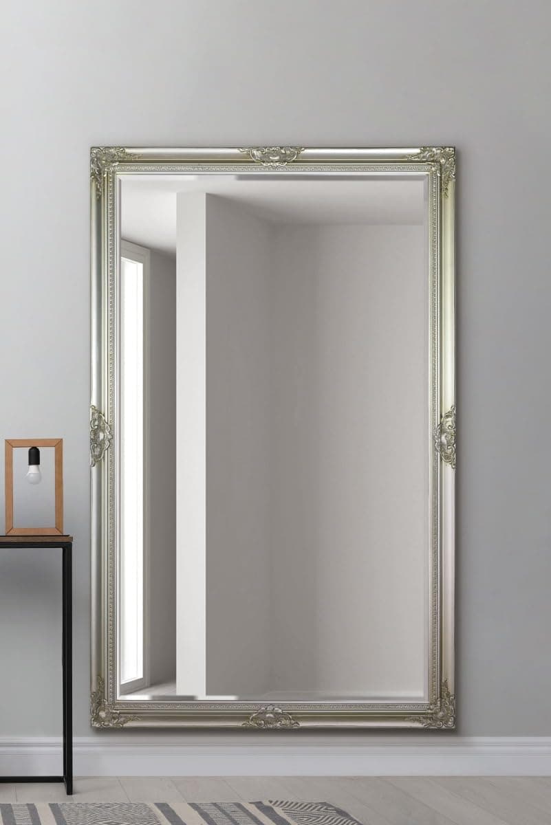 MirrorOutlet X Large Silver Antique Bevelled Dressing Wall Mirror 5Ft6 X 3Ft6 (164cm X 102cm), 168x107,XY051