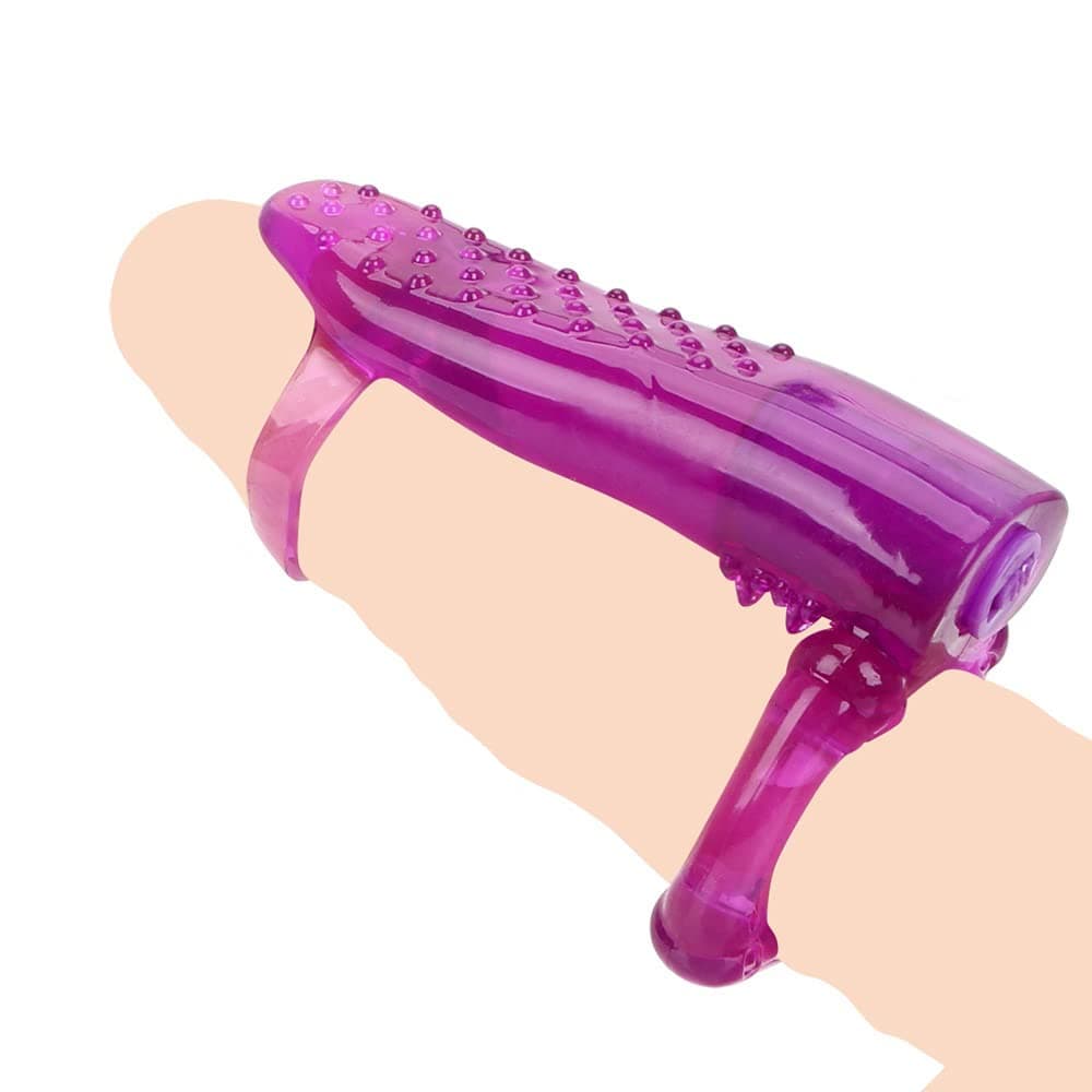 100% Waterproof Medical Grade Silicone Electric Powerful Vibration delay Ring Massage Ring (Pink)