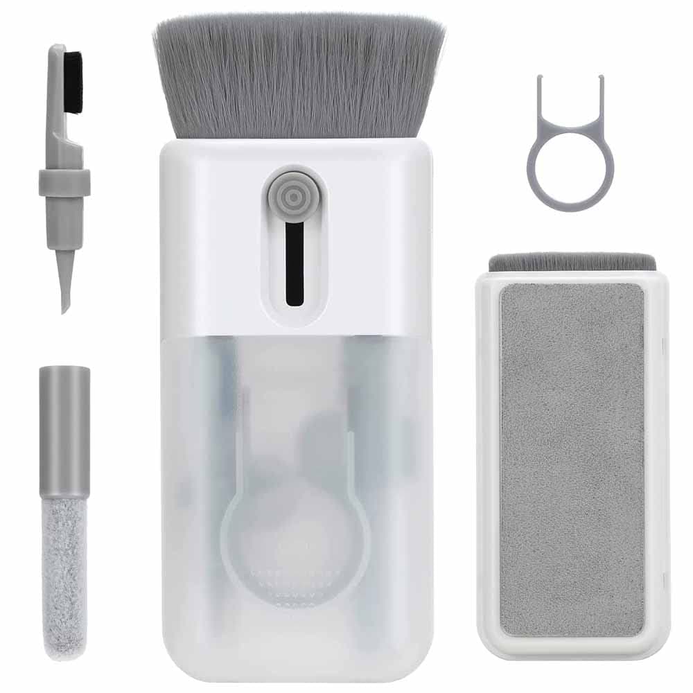 Goodern 6-in-1 Electronics Cleaner Kit Keyboard Cleaning Kit Multifunctional Electronic Cleaner Tool Multi Soft Brush Cleaning Pen for Earbuds/Phone/Laptop/PC Monitor/Camera/Watch/TV/Car Player