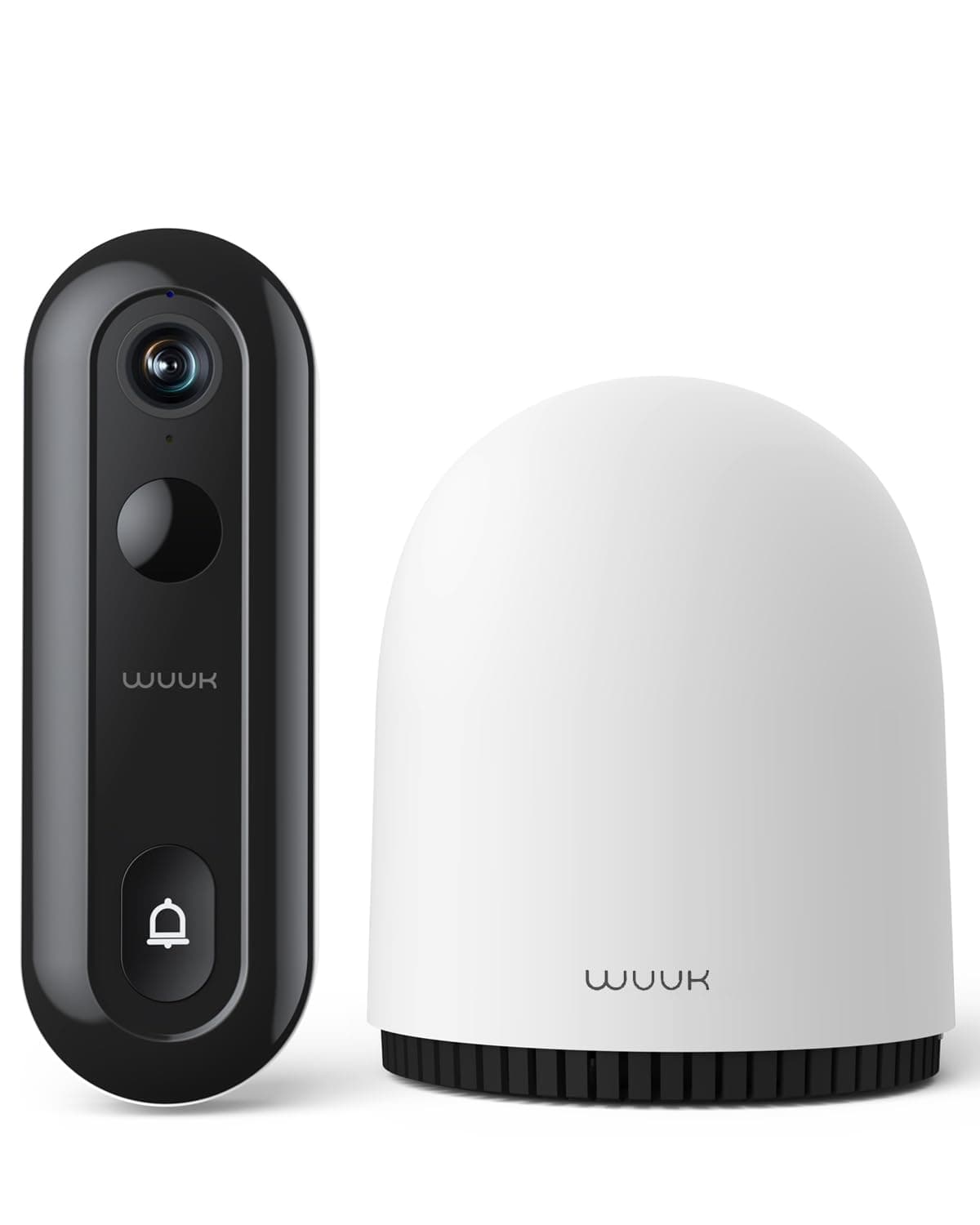 WUUK 2K Wireless Video Doorbell Camera, Free 32GB Local Storage Base Station (Indoor Chime), No Monthly Fee, Battery Powered Doorbell with Camera, Smart Wi-Fi Doorbell Camera With Night Vision