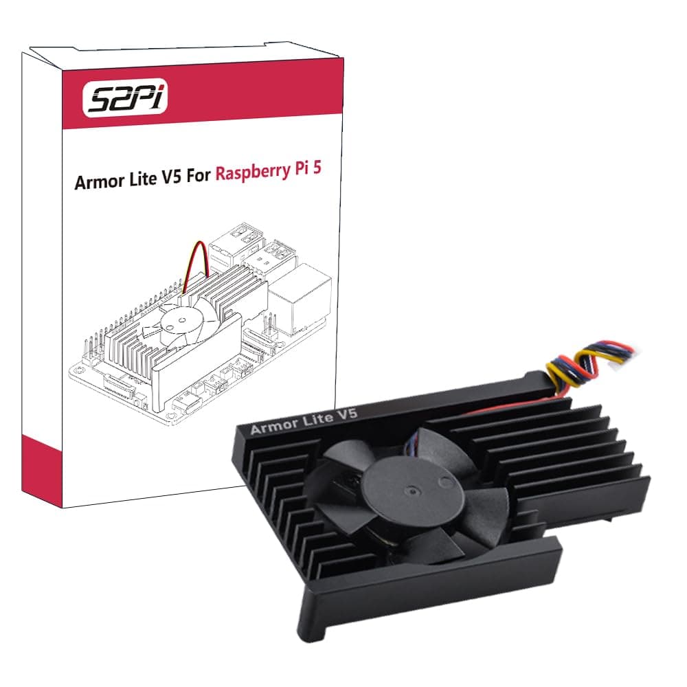 GeeekPi Active Cooler for Raspberry Pi 5, Aluminum Heatsink and Cooling Fan