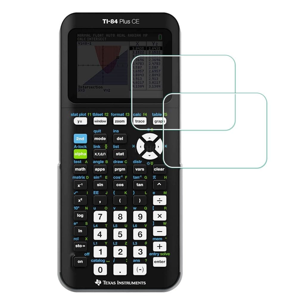 Screen Protector for Texas Instruments TI-84 Plus Ce Graphing Calculator [2 Pcs], Tempered Glass 9H Hardness Sensitive Touch Bubble Free Film Ultra-Thin Protective Cover