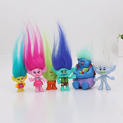 Magic TOYLAND Trolls Action Figure Toy Set-6Pcs/Set 6-8 Cm