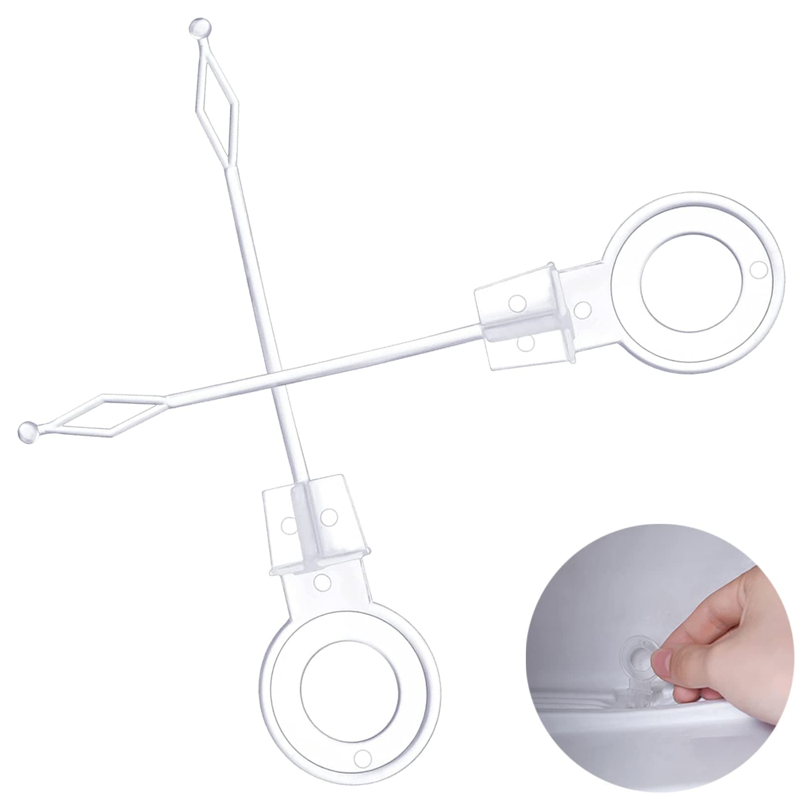 2PCS Universal Fridge Freezer Drain Hole Plunger Refrigeration Plunger,Refrigerator Drain Hole Plastic Plunger,Mini Fridge Drain Hole Cleaning Tool Fridge Accessories Drain Unblocker(9.5cm,WHITE)