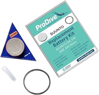 ProDive Battery Kit for Suunto D4 D4i Dive Computer, Spare Service Set