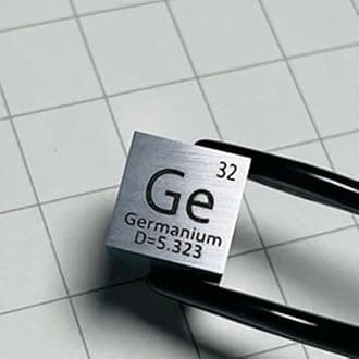 10mm Pure Germanium Cube Metal 1pc, 99.999% High-Purity Engraving Ge, for Laboratory Experimental Projects, Periodic Table Sample Collection, Scientific and Laboratory Experimental Projects