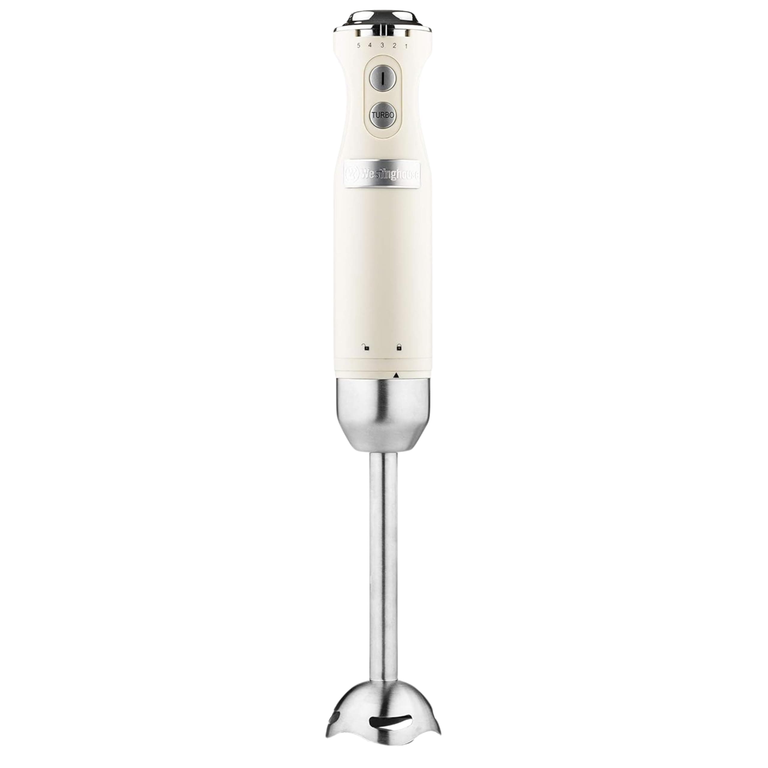 Westinghouse Retro Hand Blender - 600W Handheld Stick Blender for Kitchen - Stainless Steel Electric Soup Blender - Food Mixer with Various Speeds and Turbo Setting - Cream