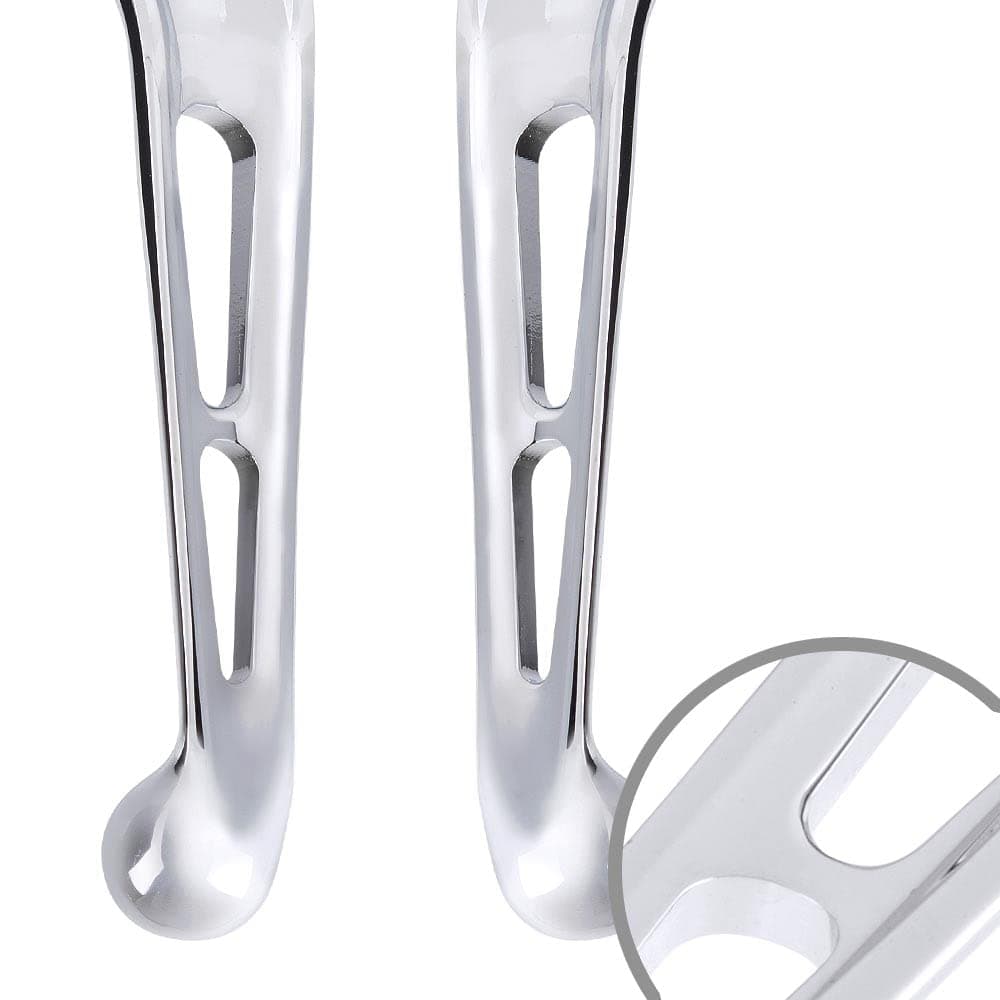 KiWAV Slotted 2 Chrome Hand Control Brake & Clutch levers Chrome Compatible for Harley '96-'03 XL '96-'17 Dyna '96-'14 Softail '96-'07 Touring