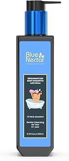 Blue Nectar Baby Shampoo for Kids with Natural Ghee | No Tear Formula | Natural Baby Care Product for New Born | For 0+ Years | Mild Shampoo for Dry & Sensitive Skin (6.76 Fl Oz, 14 Herbs)