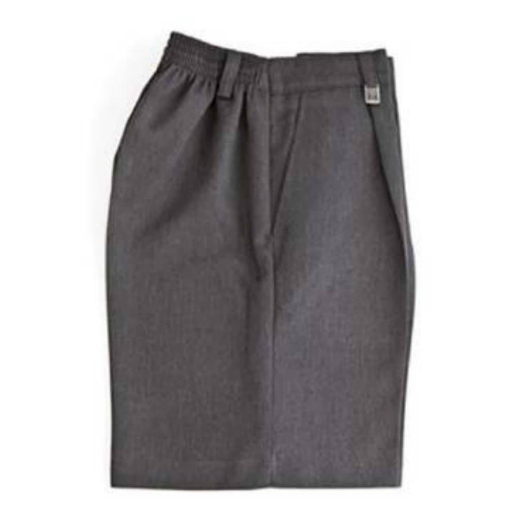 Zeco Half Elastic Sturdy Fit School Shorts, Grey Age 6-7. Waist 22-28in/56-71cm