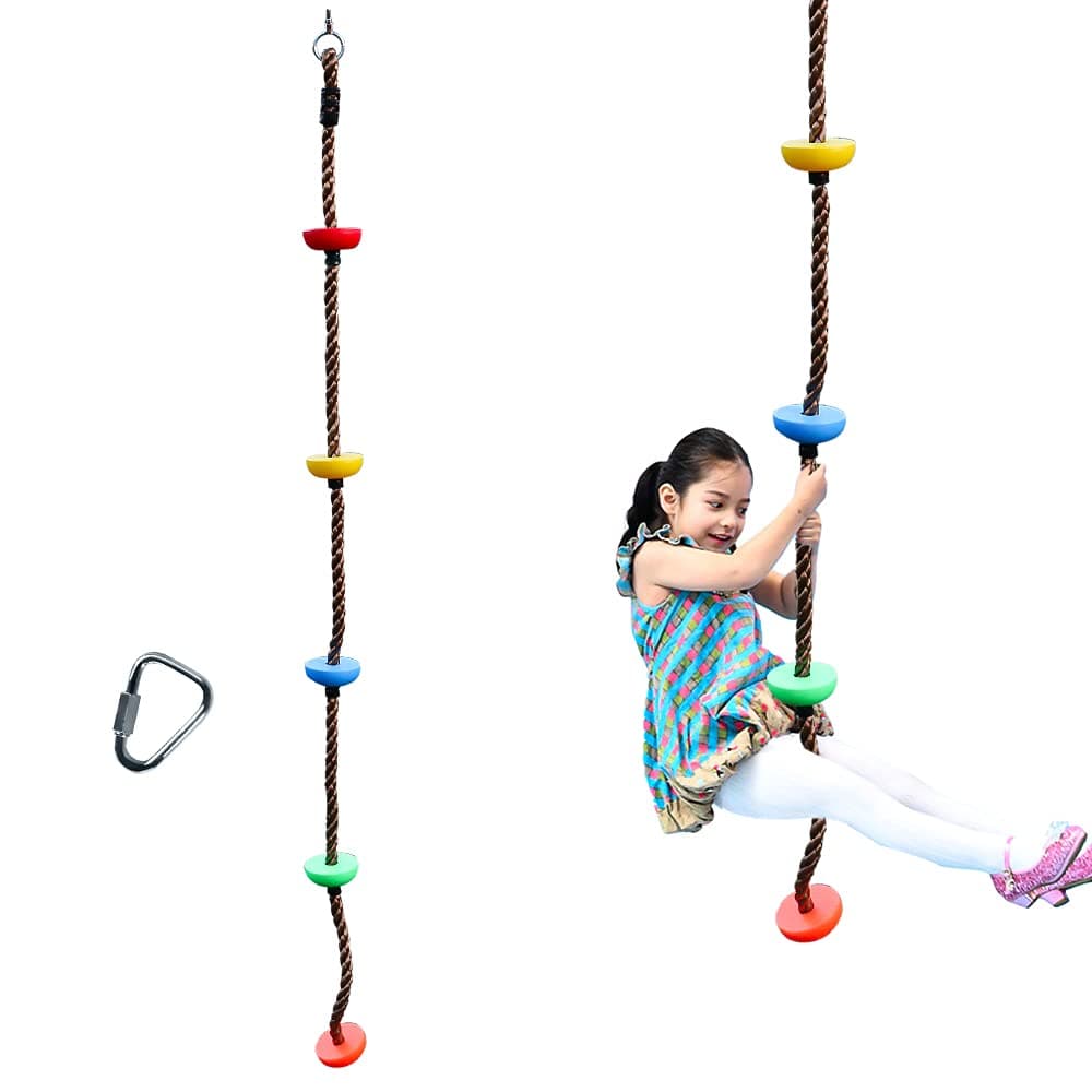 BUBBLEBAY 6.56ft Climbing Rope Swing with Treads