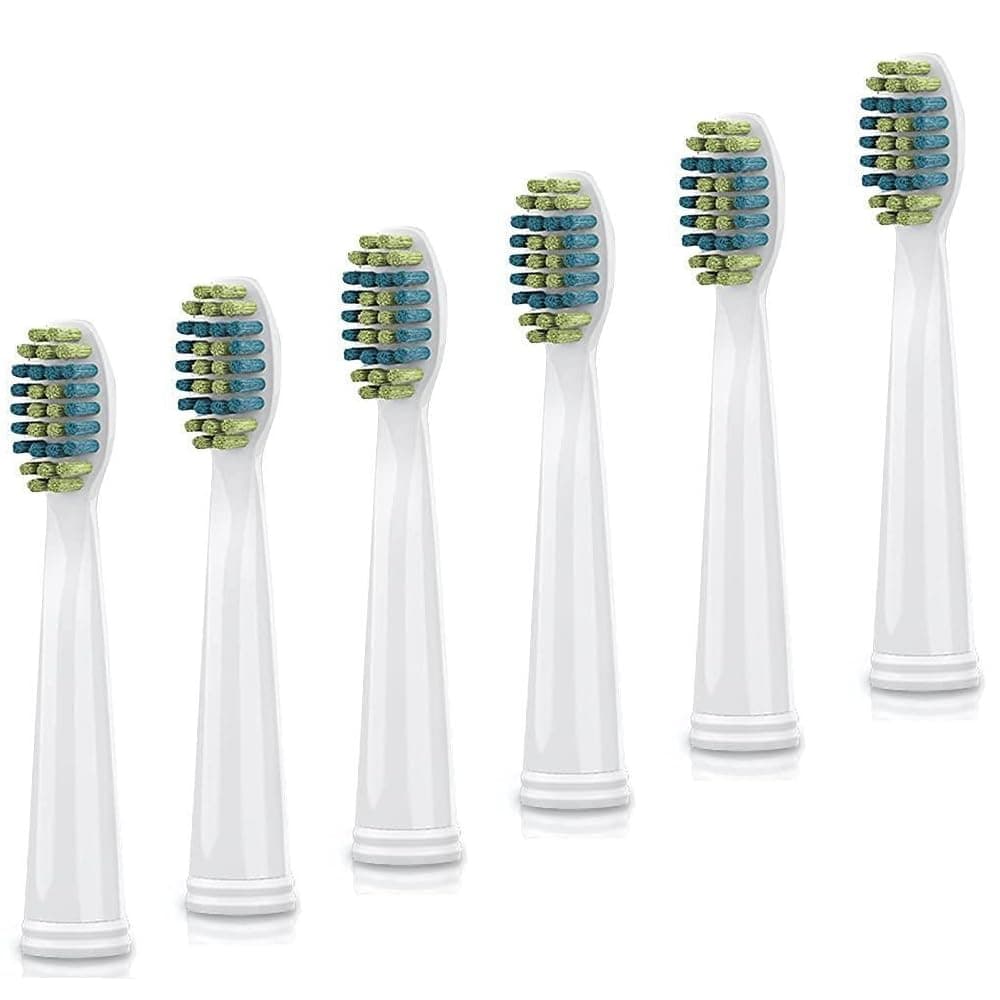 Voom Sonic – Pro 3/Pro 5 Replacement Heads | Pack of 6 Replacement Brushes | Advanced Bristle Technology| Soft DuPont Nylon Bristles | Oral Care